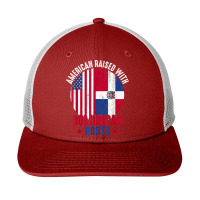 American Raised With Dominican Roots Dominican Republic Flag T Shirt Snapback Trucker Cap | Artistshot