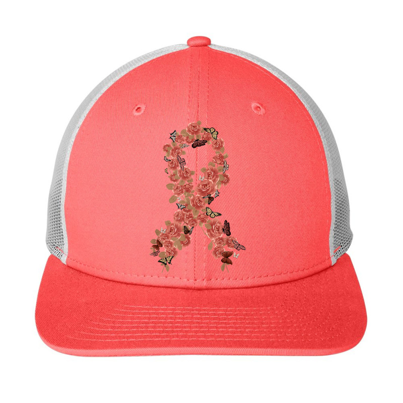 Peach Ribbon Uterine Endometrial Cancer Awareness T Shirt Snapback Trucker Cap by ybarboof | Artistshot