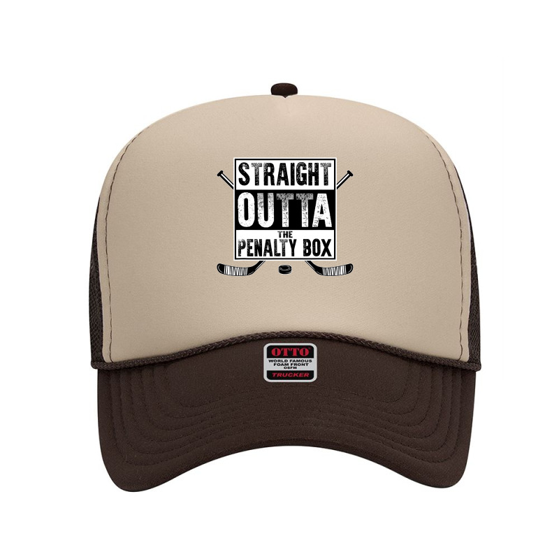 Ice Hockey Player Gift Straight Outta The Penalty Box Shirt Foam Trucker Hat by VictorCruz | Artistshot