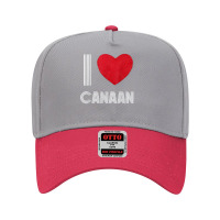 I Love Canaan Boyfriend Heart Vintage Bday Family T Shirt Adjustable Baseball Cap | Artistshot