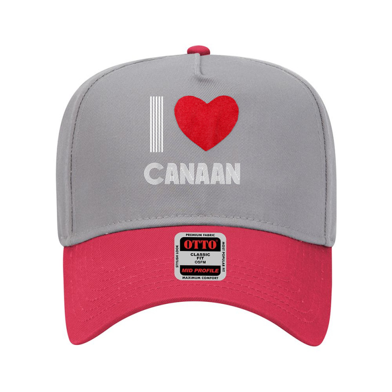 I Love Canaan Boyfriend Heart Vintage Bday Family T Shirt Adjustable Baseball Cap by cm-arts | Artistshot