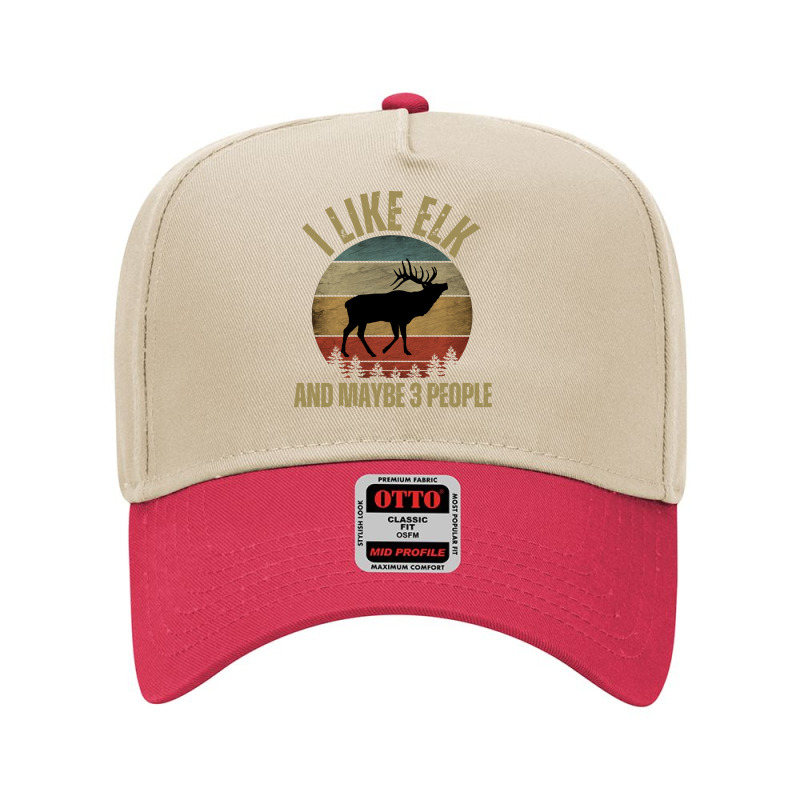 I Like Elk And Maybe 3 People T  Shirt I L I K E E L K A N D M A Y B E Adjustable Baseball Cap by cm-arts | Artistshot