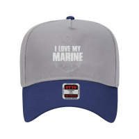 I Love My Marine Adjustable Baseball Cap | Artistshot