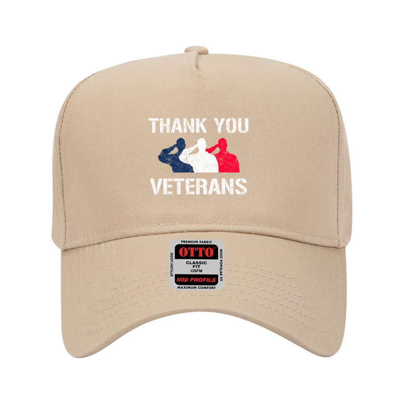 Thank You Veterans Day Salute Military Appreciation Soldiers Sweatshir Adjustable Baseball Cap by cm-arts | Artistshot