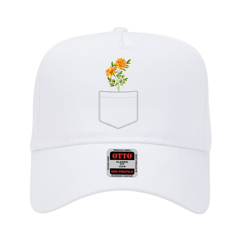 Marigold Flowers In Your Pocket T-shirt Adjustable Baseball Cap by Teemoney2 | Artistshot