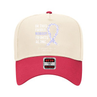 In This Family Nobody Fights Alone Esophageal Cancer Adjustable Baseball Cap | Artistshot