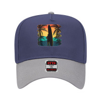 Kiawah Island South Carolina Sc Palm Tree Surfboard Surfer Tank Top Adjustable Baseball Cap | Artistshot