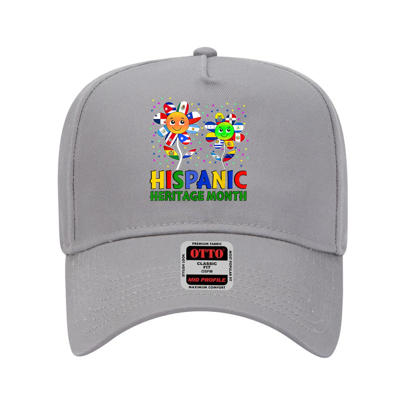 Hispanic Heritage Month Flower Kids Latin Flags T Shirt Adjustable Baseball Cap by cm-arts | Artistshot