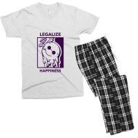 Legalize Happiness 420 Funny Weed Lover Gift Cannabis Smoker Marijuana Men's T-shirt Pajama Set | Artistshot