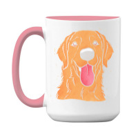 Golden Retriever T Shirt Happy Golden 15 Oz Coffee Mug | Artistshot