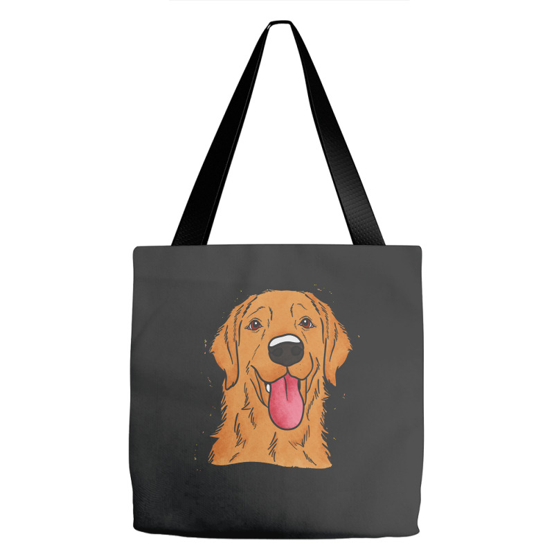 Golden Retriever T Shirt Happy Golden Tote Bags | Artistshot