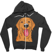 Golden Retriever T Shirt Happy Golden Zipper Hoodie | Artistshot