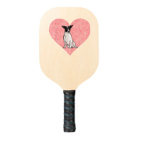 Rat Terrier Valentines Day Dog Love Fingerprint Pickleball Paddle | Artistshot