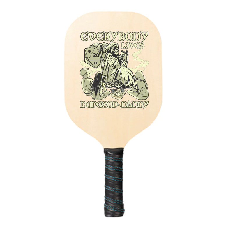 Rpg Gamer Dungeon Daddy D20 Dice Pen And Paper Board Game Classic Pickleball Paddle | Artistshot