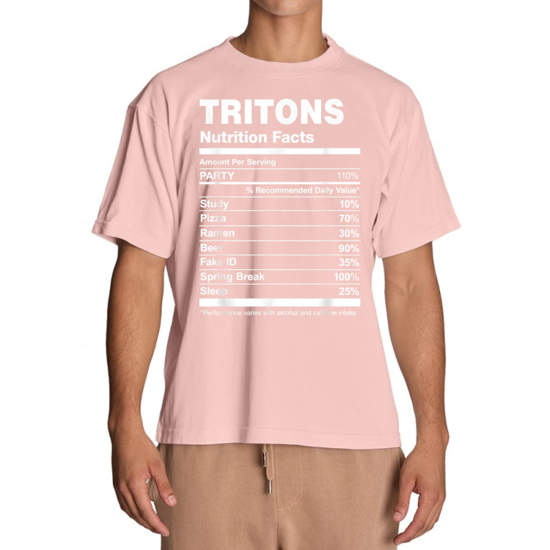 Tritons Nutrition Facts College University T Shirt Urban Heavy T-shirt by hankeajrippleex5 | Artistshot