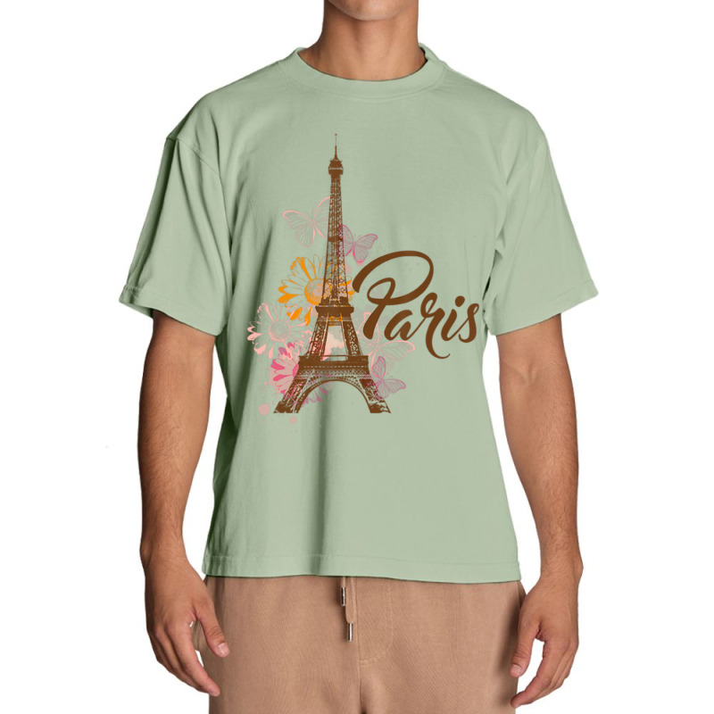 Vintage Paris I Love Travel Wanderlust Eiffel Tower Urban Heavy T-shirt by Kanmopsuk45 | Artistshot