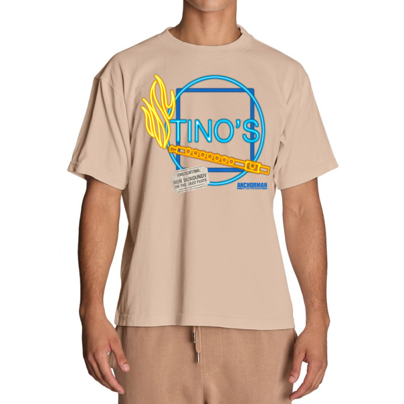 Anchorman Tino's Presenting Ron Burgundy On Jazz Flute Neon Urban Heavy T-shirt by Min01 | Artistshot