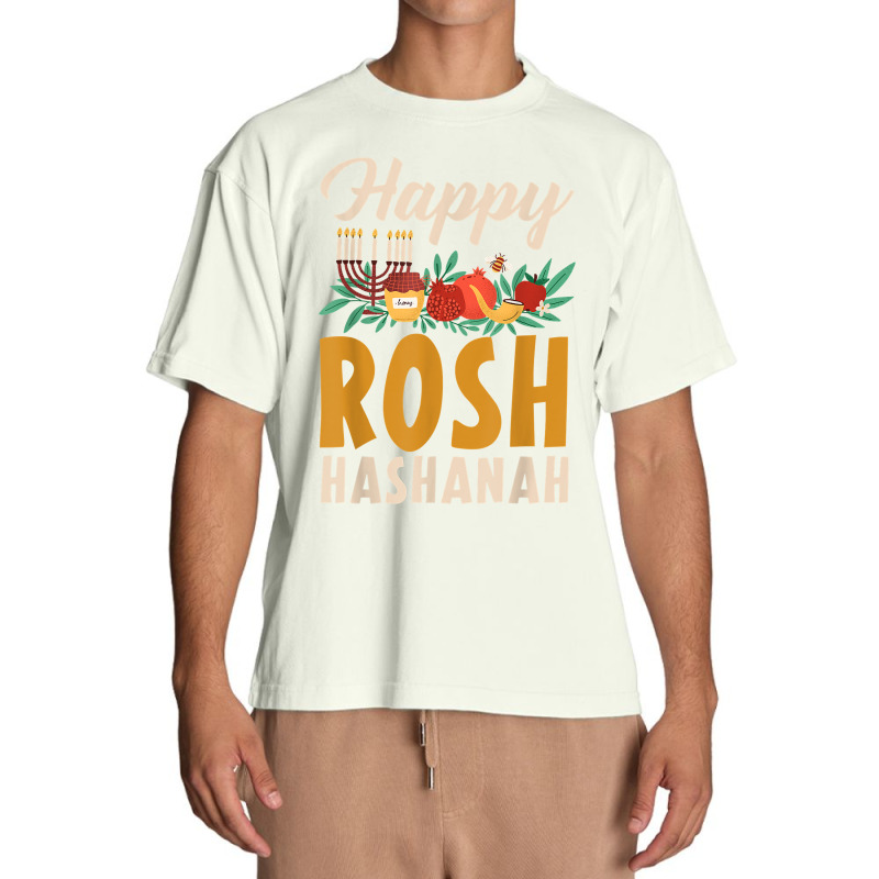 Happy Rosh Hashanah Shofar Jews Holiday Jewish New Year T Shirt Urban Heavy T-shirt | Artistshot