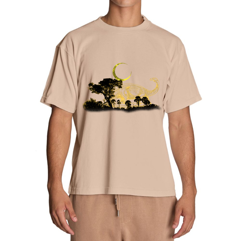 Dinosaur In The Jungle, Crescent Light, The Jungle, Dinosaur Skeleton, Urban Heavy T-shirt | Artistshot