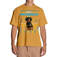 Dachshund Chanukah Jewish Ugly Hanukkah Sweater Pajama Urban Heavy T-shirt | Artistshot