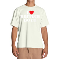 Funny I Love British Boys I Red Heart British Boys Britain T Shirt Urban Heavy T-shirt | Artistshot