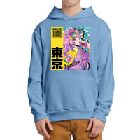 Anime Girl Pink Urban Pullover Hoodie | Artistshot