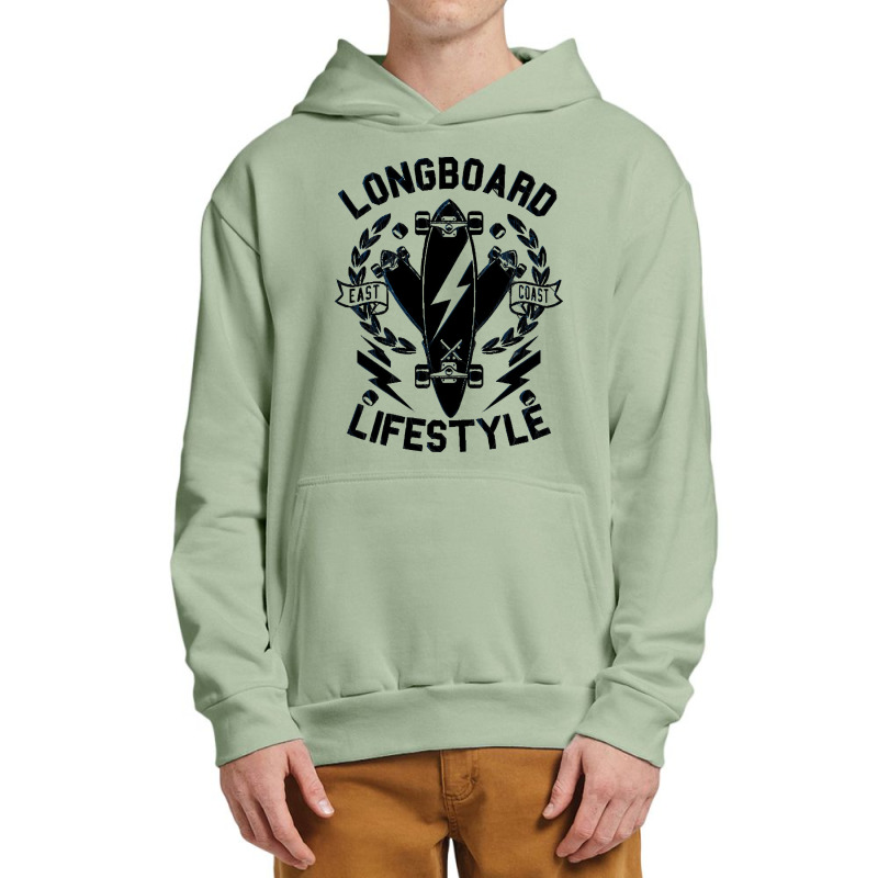 Funky Summer Longboard, Funky Summer Longboard Vintage, Funky Summer L Urban Pullover Hoodie | Artistshot