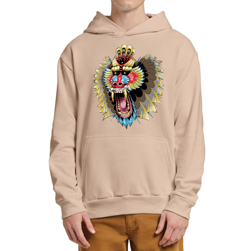 Mandrill, Mandrill Art, Mandrill Painting, Mandrill Vintage, Love Mand Urban Pullover Hoodie | Artistshot