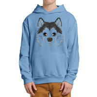 Alaskan Malamute Costume Cute Dog Face Halloween Urban Pullover Hoodie | Artistshot