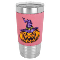 Halloween Pumpkin Witch Hat Witchcraft Costume Leatherette Tumbler | Artistshot