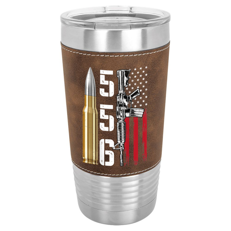 Ar-15 American Flag, Ar15 Rifle Sling Gift Gun Owner Back Leatherette Tumbler by rayhenault | Artistshot