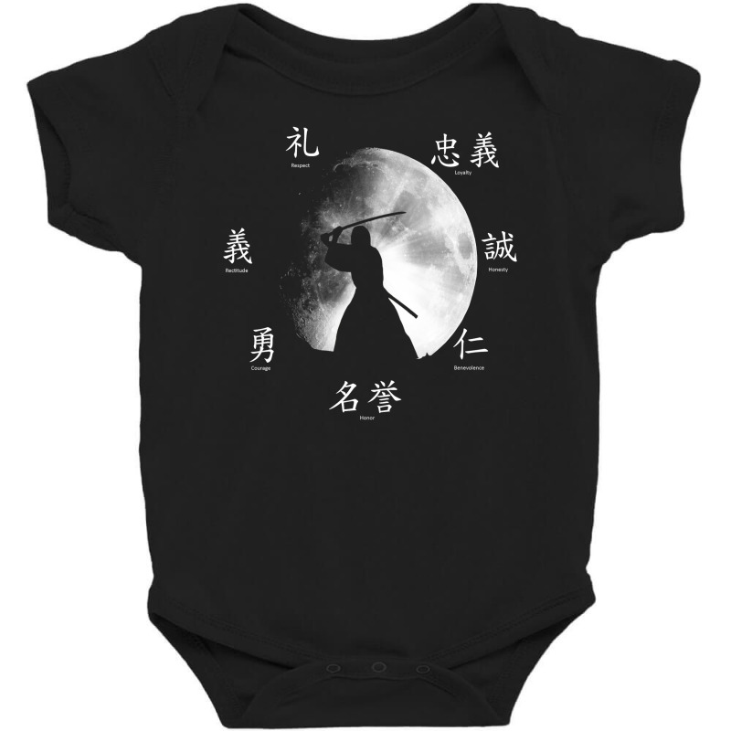 The 7 Virtues Of Bushido Samurai Code Baby Bodysuit by LumLum | Artistshot