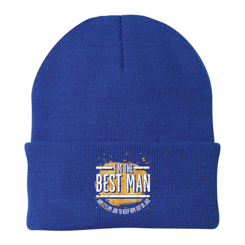 Mens Its My Job To Keep Him Out Of Jail Best Man Bachelor Party T Shir Beanie | Artistshot