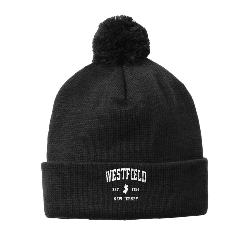 Westfield New Jersey Nj Vintage Athletic Sports Design T Shirt Pom Pom Beanie | Artistshot