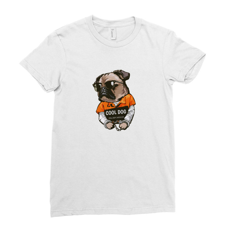 Pug Ladies Fitted T-Shirt by Disgus_Thing | Artistshot