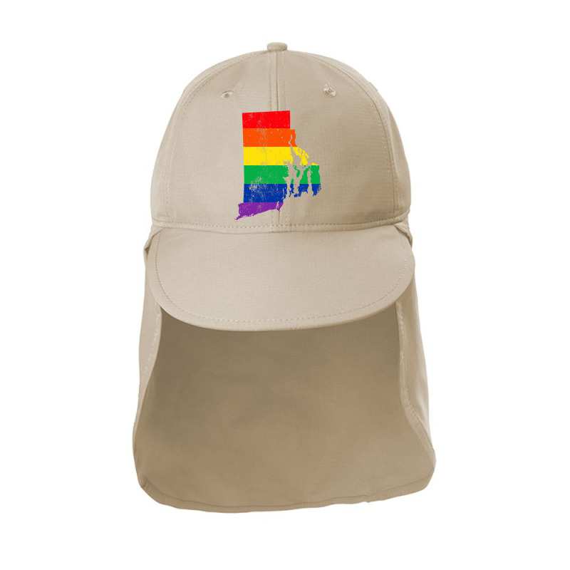 Rhode Island Rainbow Flag Map Gay Pride Lesbian Lgbt Sun Shade Cap by GrahamWalsh | Artistshot