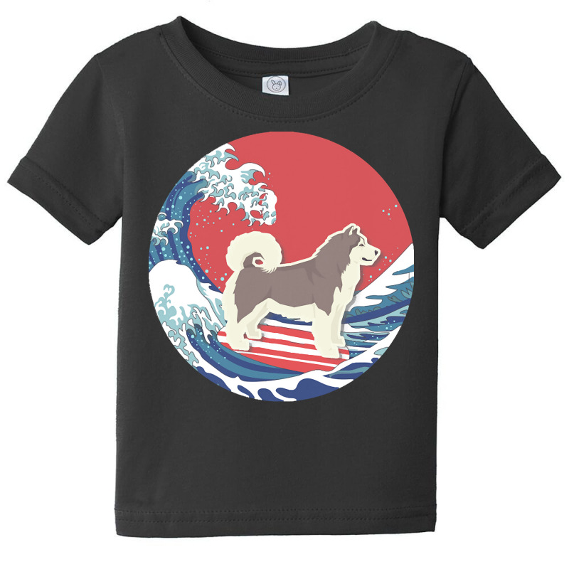 Alaskan Malamute T  Shirt Alaskan Malamute Gifts   Ocean Waves Surfing Baby Tee | Artistshot