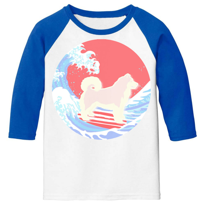 Alaskan Malamute T  Shirt Alaskan Malamute Gifts   Ocean Waves Surfing Youth 3/4 Sleeve | Artistshot