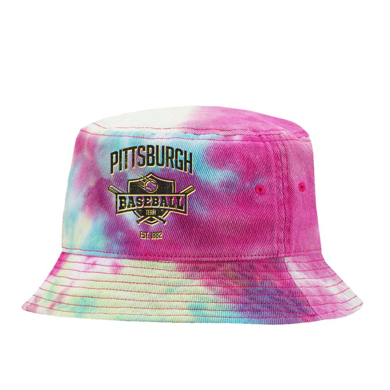 Pirate Distressed Retro Glitch Look Party Tailgate Fan Gift T Shirt Tie Dyed Bucket Hat by kylanaalamos | Artistshot