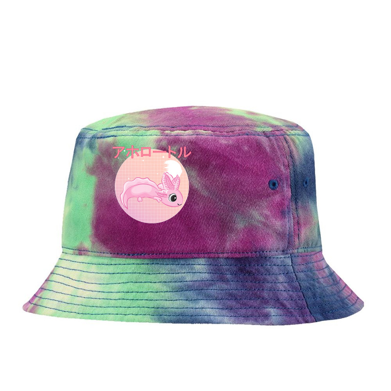 Axolotl Milk Shake Carton Kawaii Axolotl Strawberry Japanese Anime 267 Tie Dyed Bucket Hat by peafowl | Artistshot