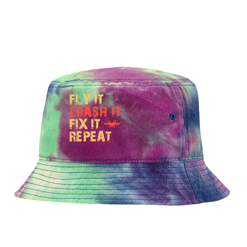 Fpv Drone Racing Quadcopters Rc Pilot Aerial Sports Tie Dyed Bucket Hat by Tasteful Tees | Artistshot