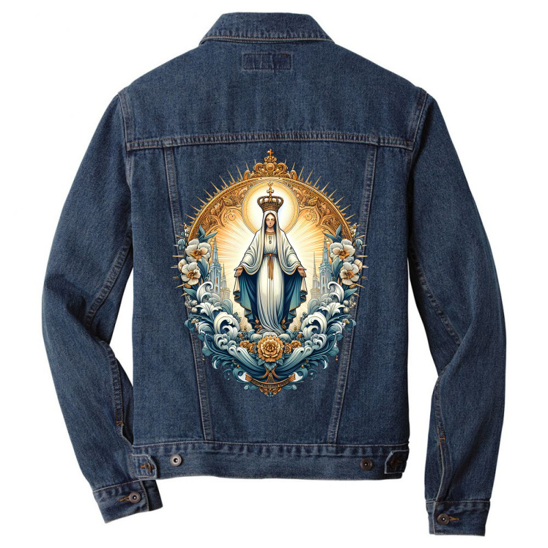 Portugal Immaculate Conception Men Denim Jacket | Artistshot