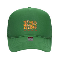 Thankful Grateful Blessed Teacher Women's Fall Thanksgiving Mens Best Foam Trucker Hat | Artistshot