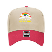 Love Reading Love Rainbows Gift Retro Rainbow Adjustable Baseball Cap | Artistshot