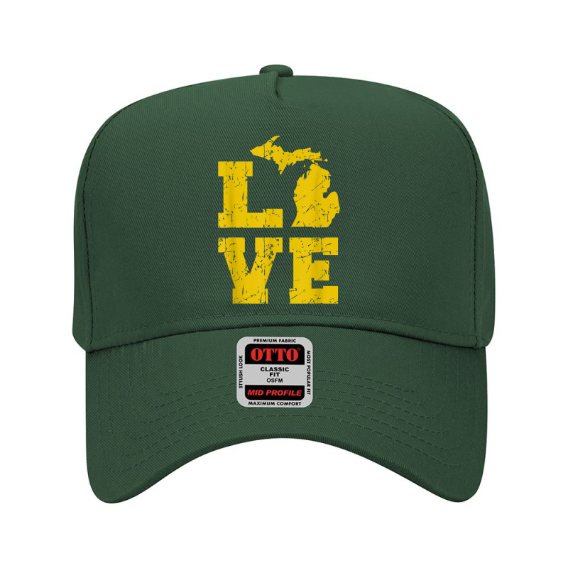 Michigan Love Mi Vintage Adjustable Baseball Cap | Artistshot