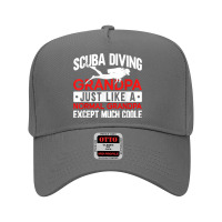 Scuba Diving Grandpa Underwater Ocean Lover Scuba Diver Adjustable Baseball Cap | Artistshot