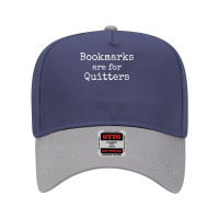 Bookmarks Are For Quitters Gift Tshirt Book Lovers Librarian Adjustable Baseball Cap | Artistshot