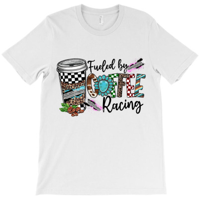 Fueled By Coffee Racing T-shirt Designed By Omer