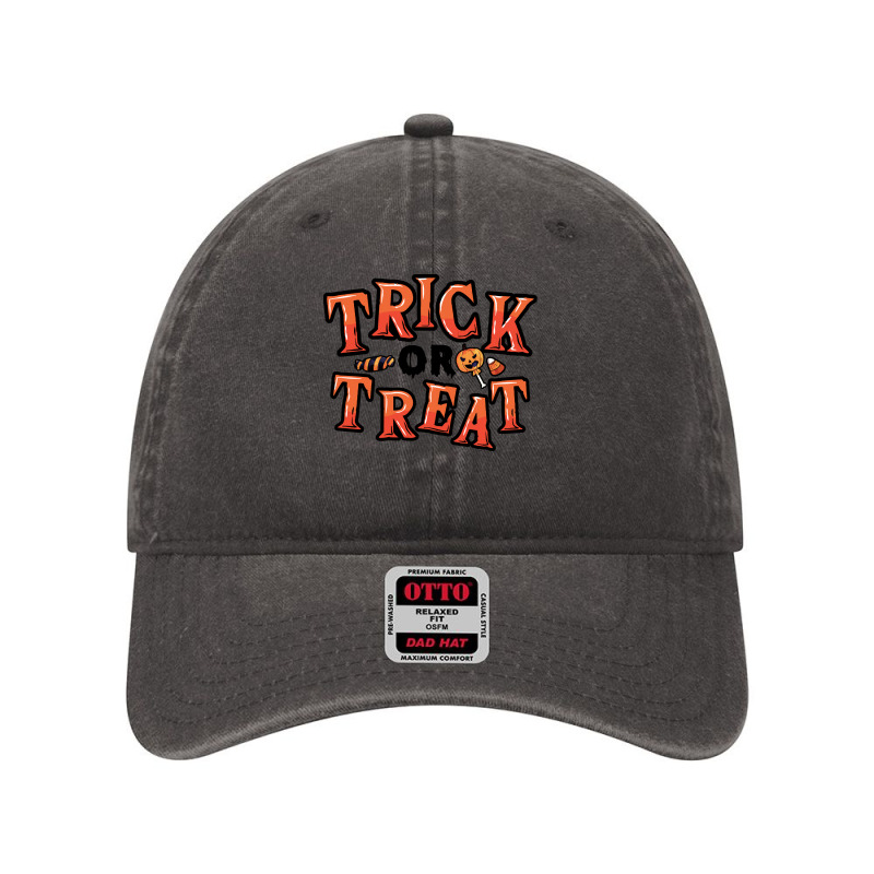 Trick Or Treat T Shirtcute Trick Or Treat Halloween Candy Sweets Costu Dyed Cap | Artistshot