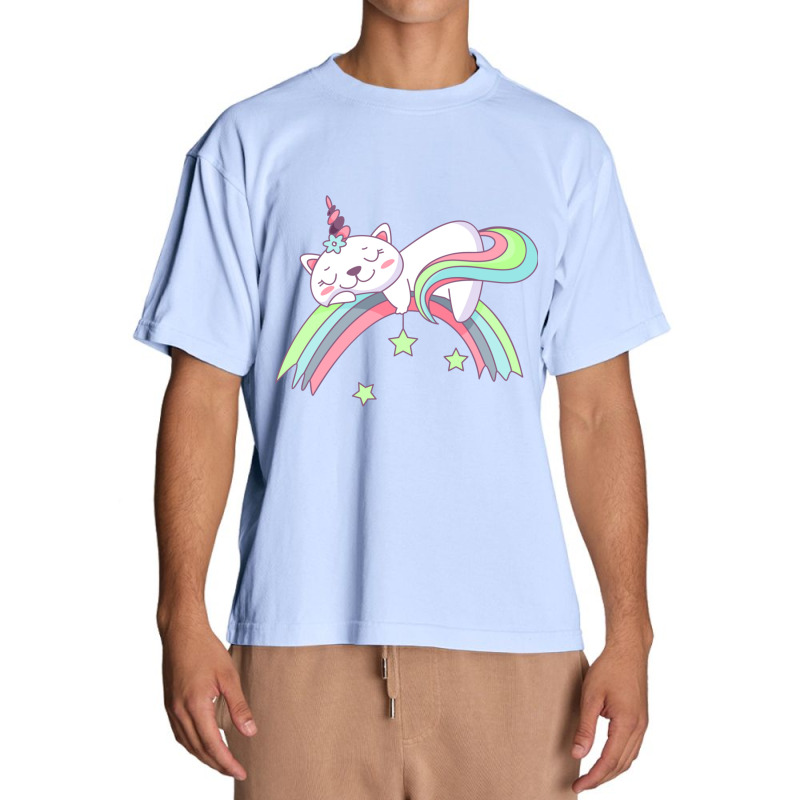 Cute Kawaii Unicorn Cat Urban Heavy T-shirt | Artistshot